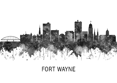 Fort Wayne Indiana Skyline