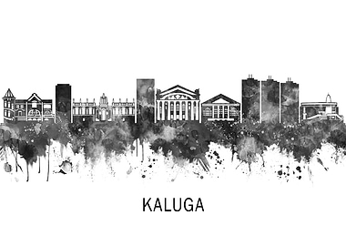 Kaluga Russia Skyline BW