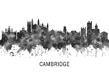 Cambridge England Skyline