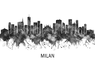 Milan Skyline BW