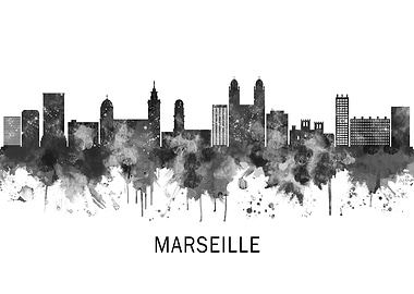 Marseille France Skyline