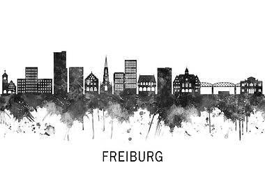 Freiburg Germany Skyline