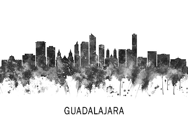 Guadalajara Skyline BW