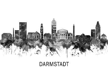 Darmstadt Germany Skyline