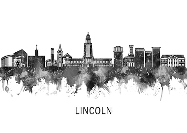 Lincoln USA Skyline BW
