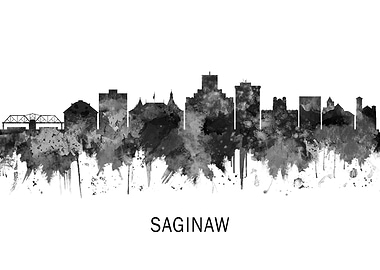Saginaw Michigan Skyline