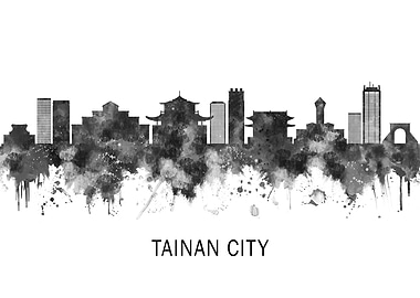 Tainan City Taiwan Skyline