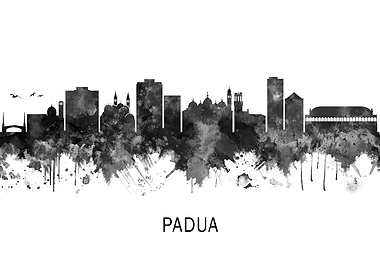 Padua Italy Skyline BW
