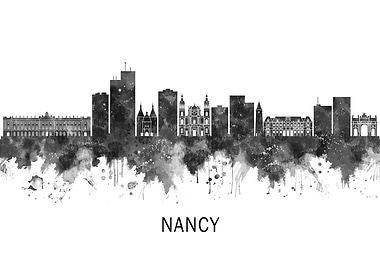 Nancy France Skyline BW