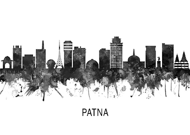 Patna Bihar Skyline BW