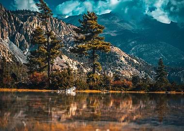 Mountains at lake Nature
