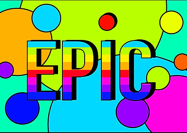 Epic pop art wording