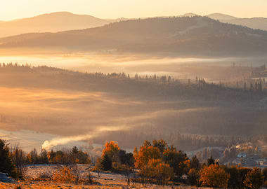Autumn mountain landscape