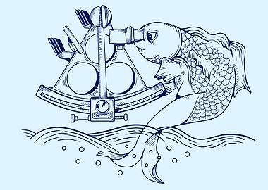Fish using a sextant