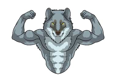 Wolf Bodybuilder Muscles