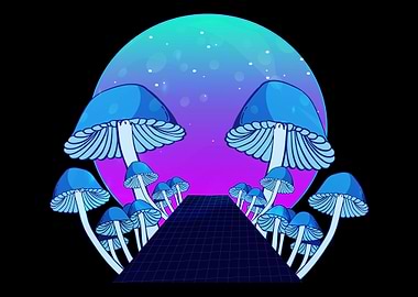 Vaporwave Mushroom