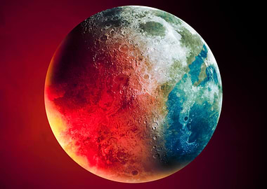 Colorful Earth in Universe