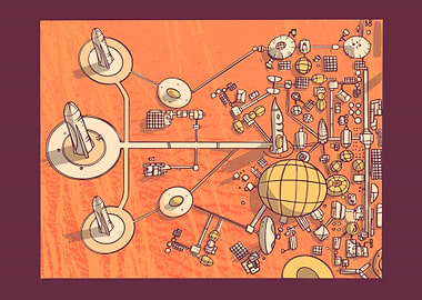 Mars city futuristic