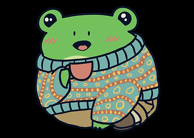 Cottagecore Kawaii Frog