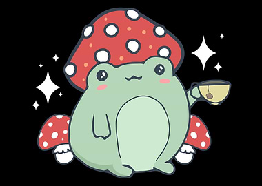 Cottagecore Toad Frog Tea