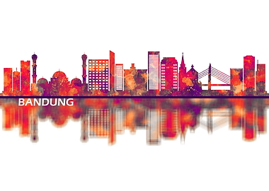 Bandung Indonesia Skyline