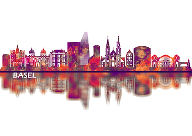 Basel Switzerland Skyline