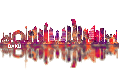Baku Azerbaijan Skyline