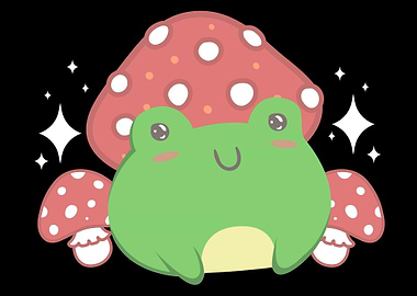 Cottagecore Frog Mushroom