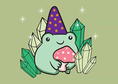 Cottagecore Frog Wizrd Hat