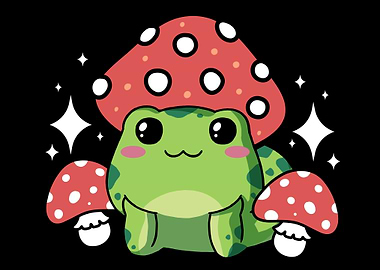 Cottagecore Frog Mushroom