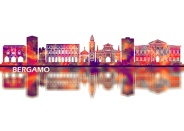 Bergamo Italy Skyline