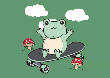 Cottagecore Kawaii Frog