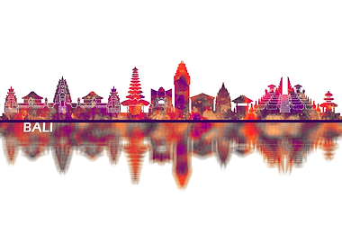 Bali Indonesia Skyline