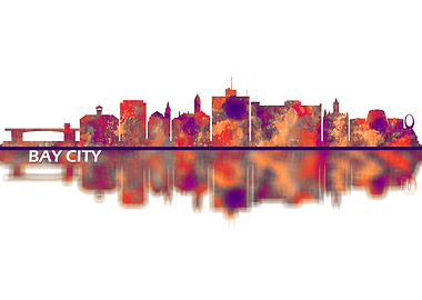 Bay City Michigan Skyline