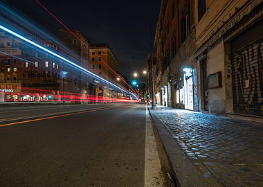 long exposure car trails