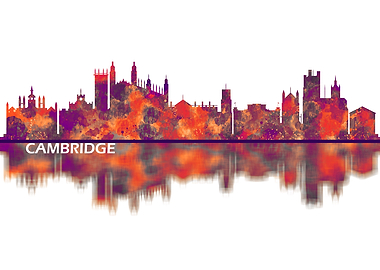 Cambridge England Skyline