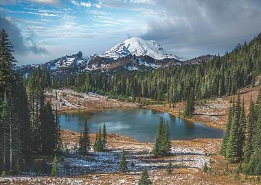 Tipsoo lake and Rainier