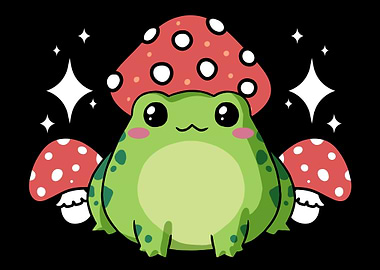 Cottagecore Frog Mushroom