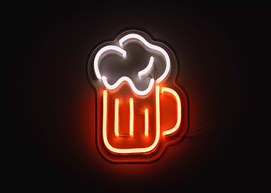 Neon Beer Pint Light