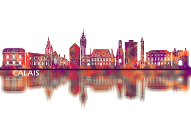 Calais France Skyline