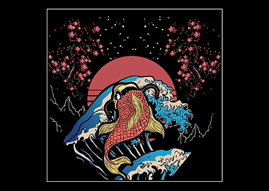 Japan Anime Koi Carp Fish