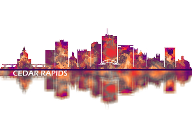 Cedar Rapids Iowa Skyline