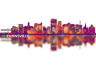 Evansville Indiana Skyline