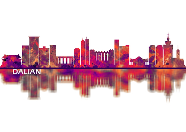 Dalian China Skyline