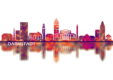 Darmstadt Germany Skyline