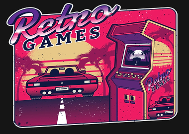 Retro games sunset 90s uk