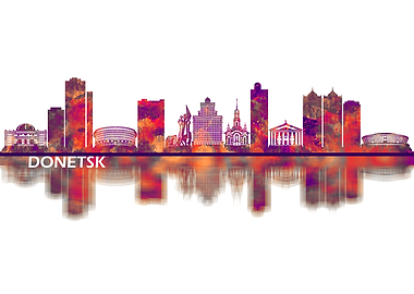 Donetsk Ukraine Skyline