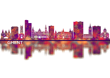 Ghent Belgium Skyline