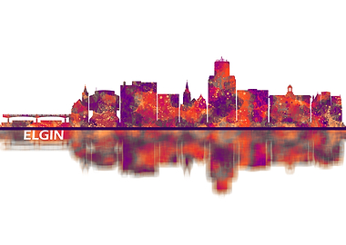 Elgin Illinois Skyline