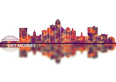 Des Moines Iowa Skyline